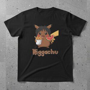 Anime Electric Mouse Parody Graphic T-Shirt | Funny Cartoon Streetwear Tee